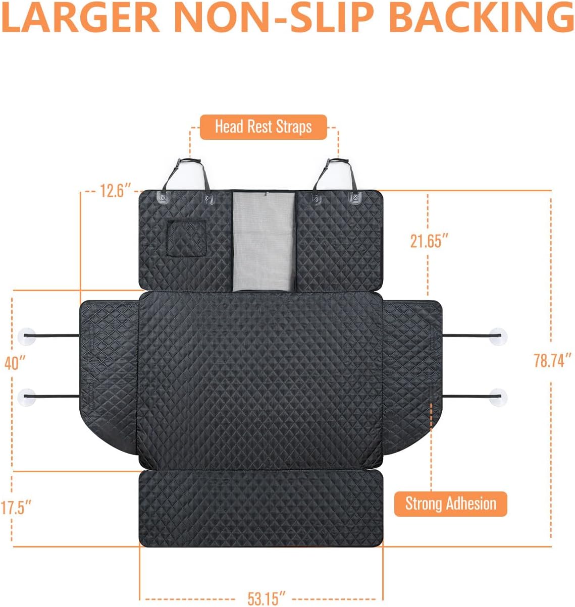 PETICON SUV Cargo Liner for Dogs, Trunk Cover with Bumper Flap Protector