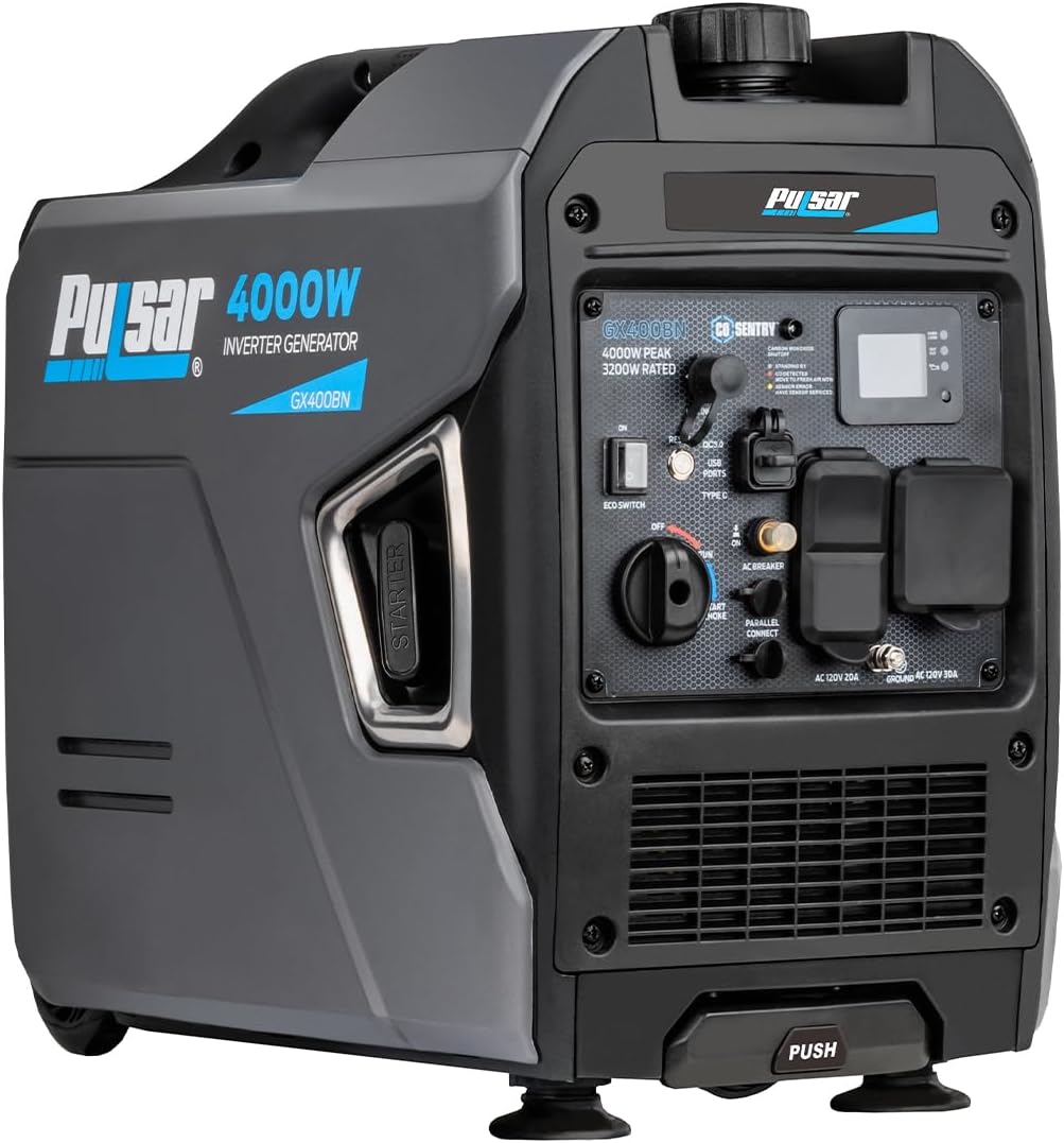 Pulsar 2,300W Portable Gas-Powered Quiet Inverter Generator With USB Outlet & Parallel Capability, Carb Compliant, G2319N