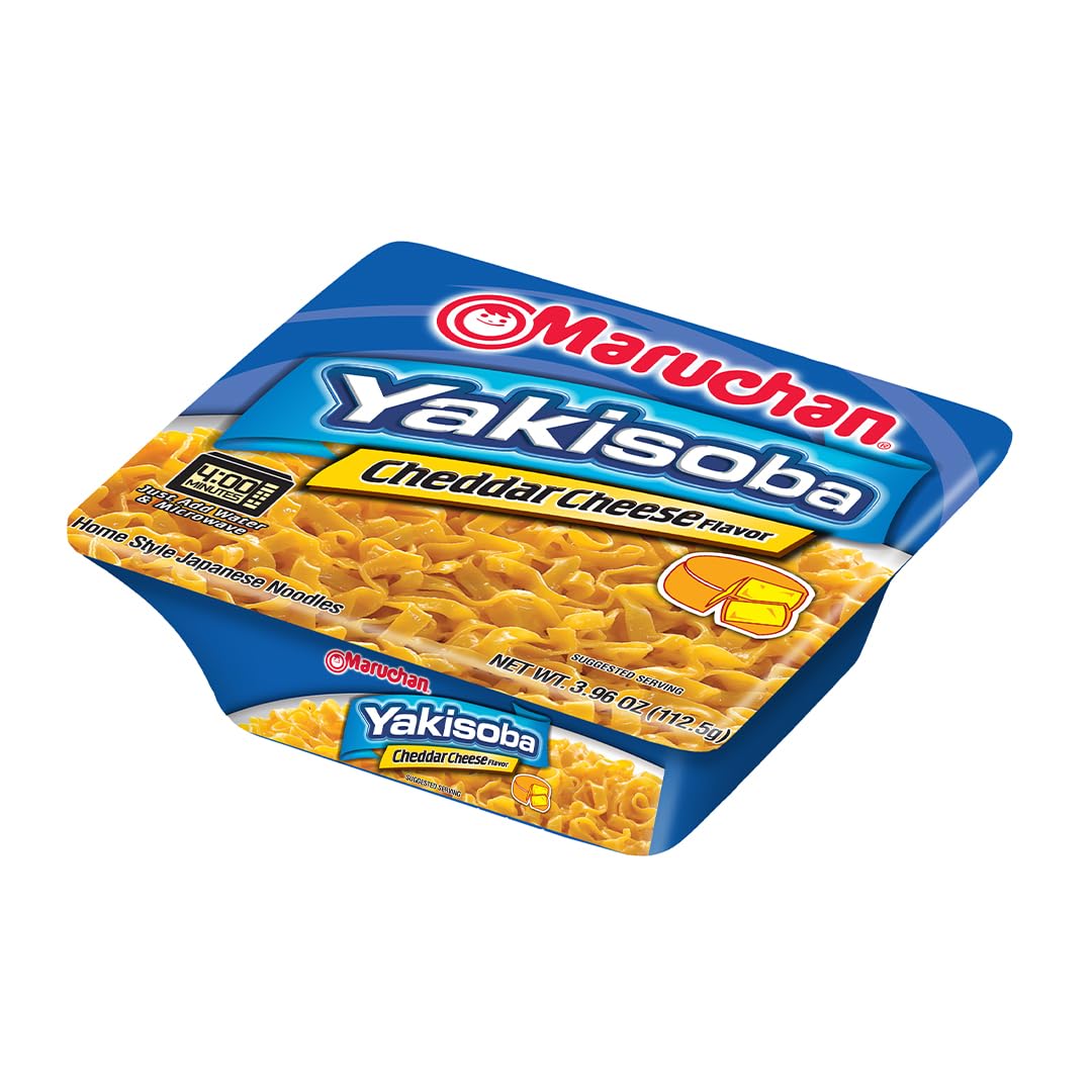 Maruchan Yakisoba, Spicy Chicken Flavor – Stir-Fried Japanese Instant Ramen Noodles, High Protein Microwavable Meal – 4.11 Oz. (8 Pack)