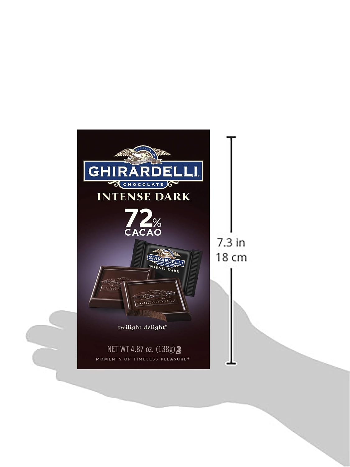 GHIRARDELLI PREMIUM DARK Chocolate Bar, 86% Cacao, 3.17oz Bar, 12 Pack