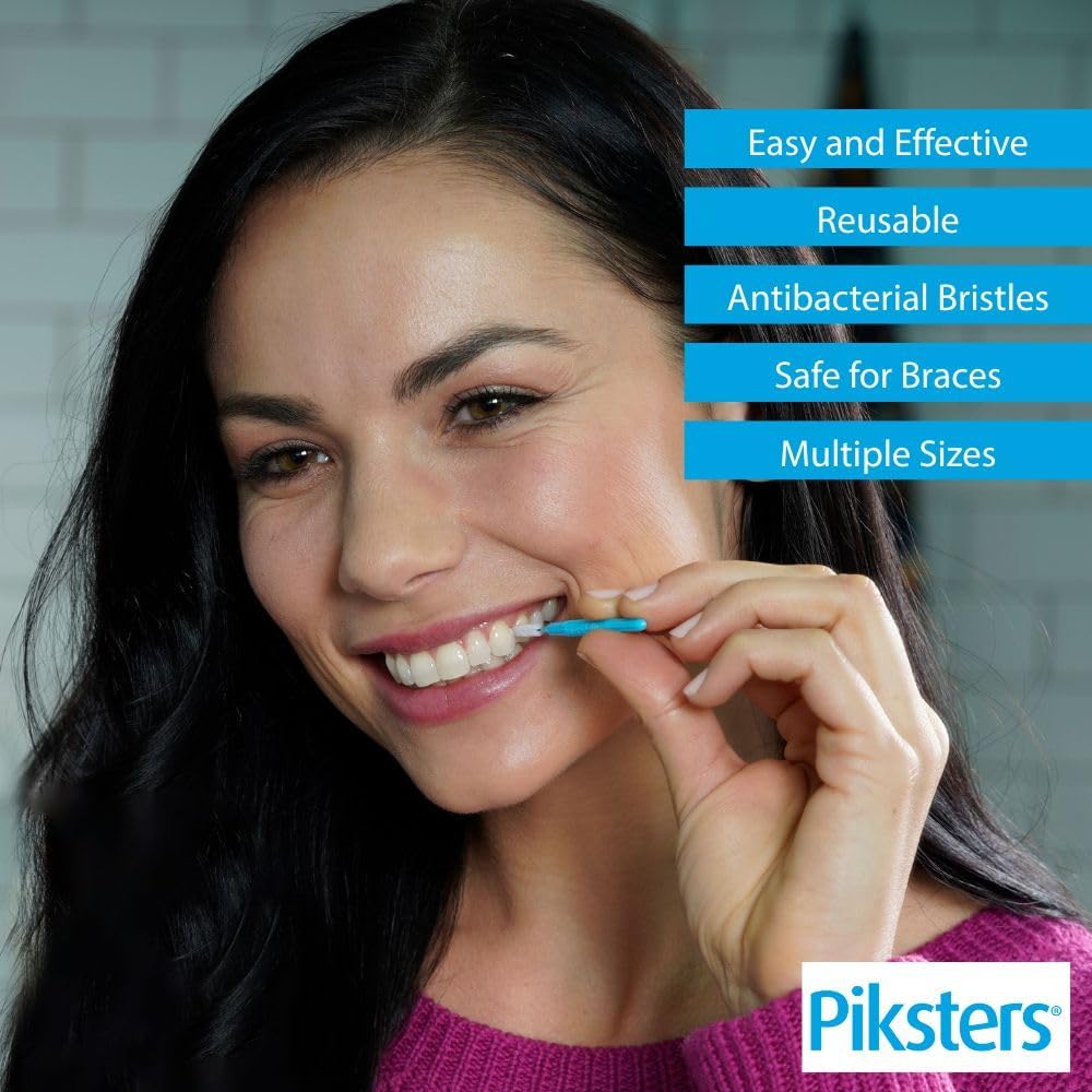 Piksters Interdental Brush Tight Gaps 35 Pack Purple Size 1