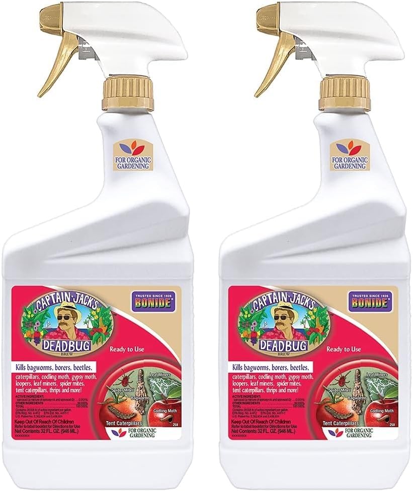 Bonide Captain Jack's Deadbug Brew Ready-to-Use Spray, 32 oz Outdoor Insecticide and Mite Killer for Organic Gardening | Ready-to-Use Spray, Outdoor, Mite Killer, For Organic Gardening