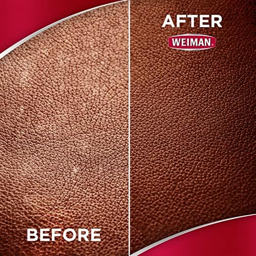 Weiman Leather Cleaner, Polish and Conditioner for Furniture, Car, Purses, Shoes, Boots and Couches- Micro Fiber Towel Included, 22oz