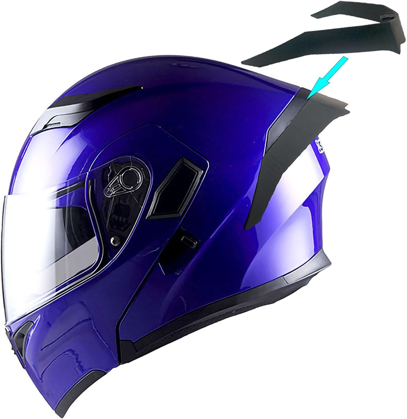 1Storm Motorcycle Modular Full Face Helmet Bike Flip up Dual Visor Sun Shield: HB89 Matt Black