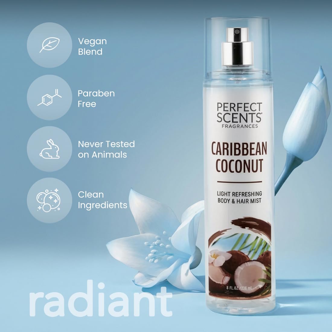 Instyle Fragrances Light Refreshing Body & Hair Mist, Tahitian Vanilla