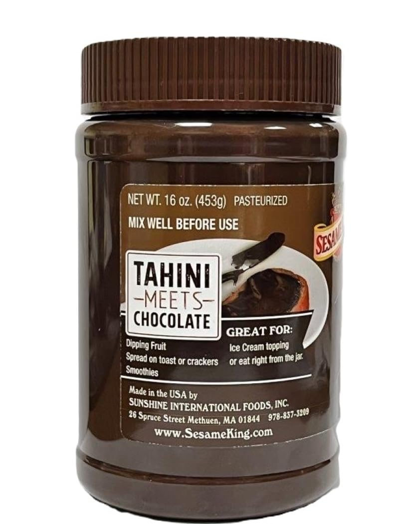 Sesame King Chocolate Sesame Tahini Spread - 16 oz | Dairy-Free, Nut-Free, Gluten-Free