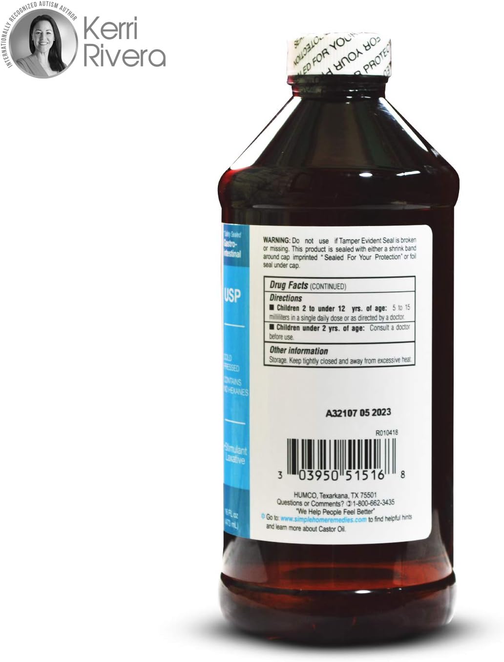 Castor Oil 16oz USP Food Grade Ultra Pure - Skin Healing Stimulate Growth of Hair Eyelashes Eyebrows - Cold Pressed Hexane Free Tasteless Odorless