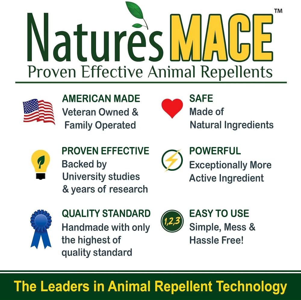 Nature's MACE Deer & Rabbit Repellent 40 oz Concentrate | Deer Repellent Spray for Plants, Lawns, Flowers & Gardens, Plant Safe, Protect Plants Fast, All-Season Protection.