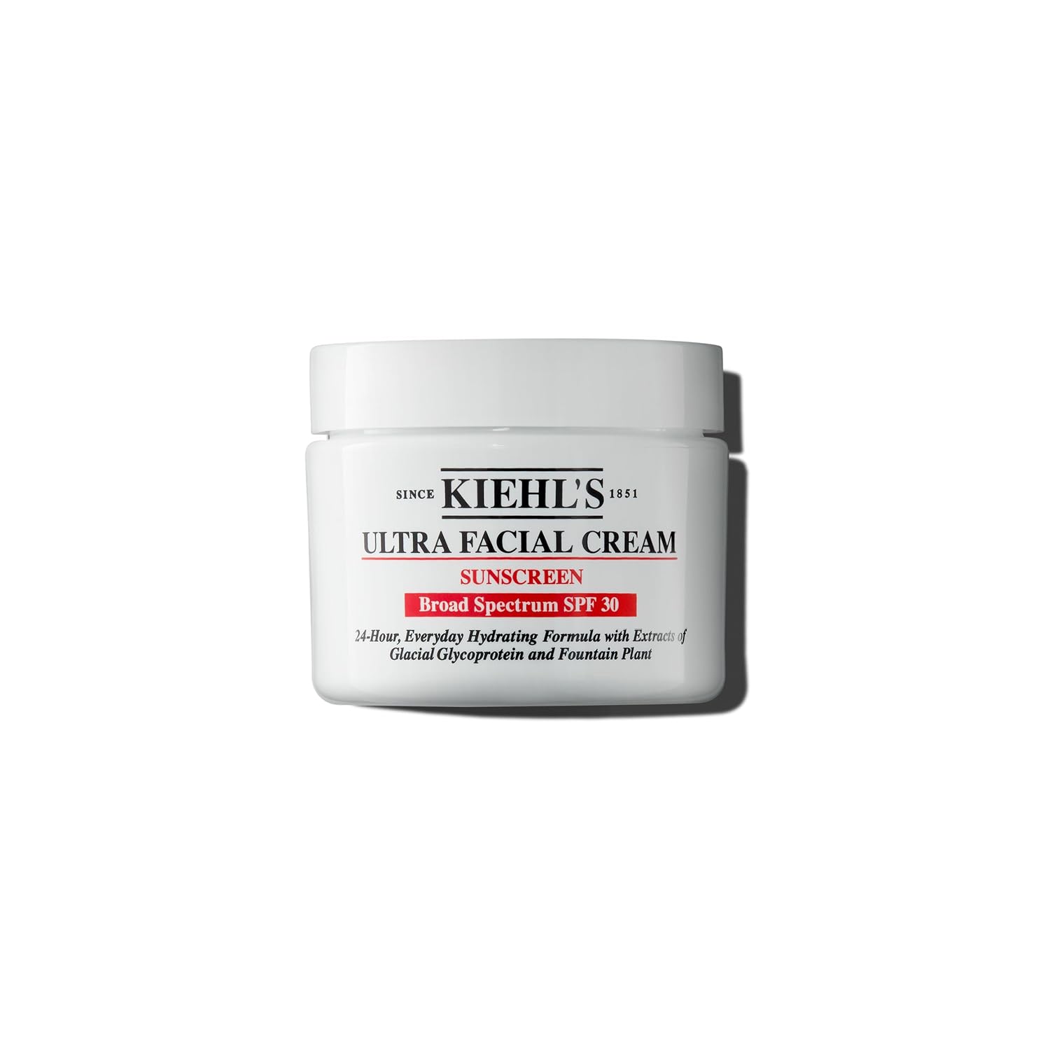 Kiehl's - Ultra Facial Cream Daily Moisturizer with SPF 30 | Face Cream for 24-Hour Hydration & UV Sunscreen Protection - With Glacial Glycoprotein - Suitable for All Skin Types