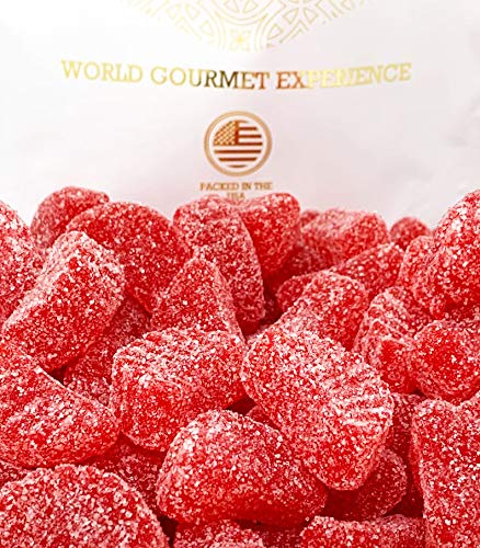 SweetGourmet Cherry Fruit Slices Sugar Coated Jelly Candy, 2.5 Pound Bulk Bag