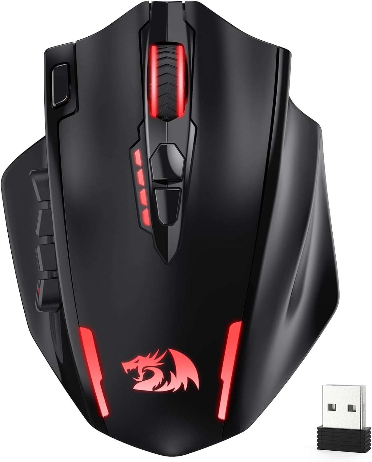 Redragon M908 Wired MMO RGB Gaming Mouse 12400 DPI Remapping Keys | Stable Lag-Free Connection, Redefine Keybinding Macro, Vibing Backlight, Ergonomic Grip Body Comfort