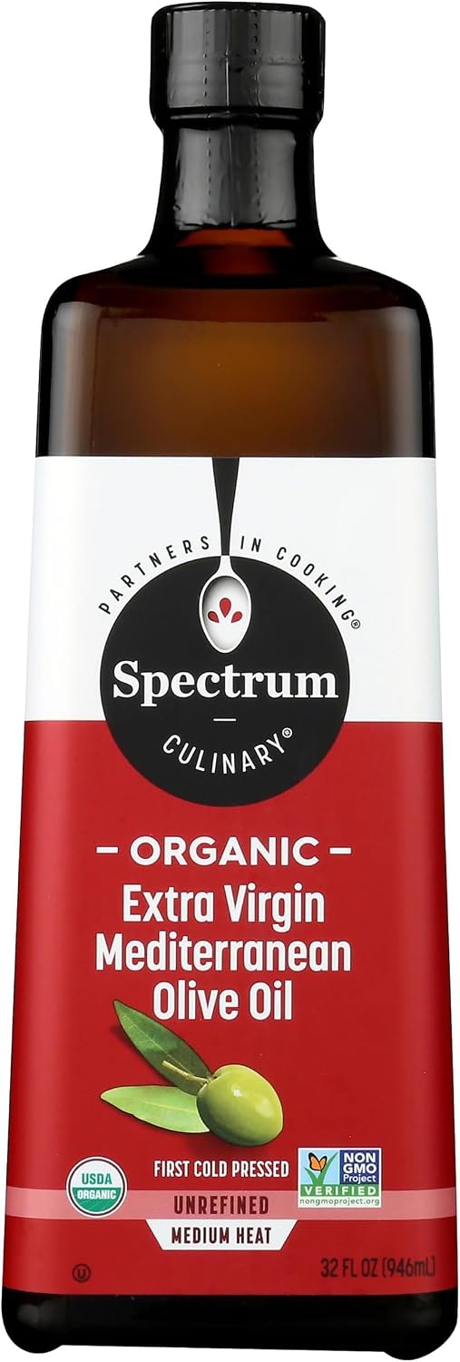 Spectrum Organic Mediterranean Extra Virgin Olive Oil, 33.8 Oz