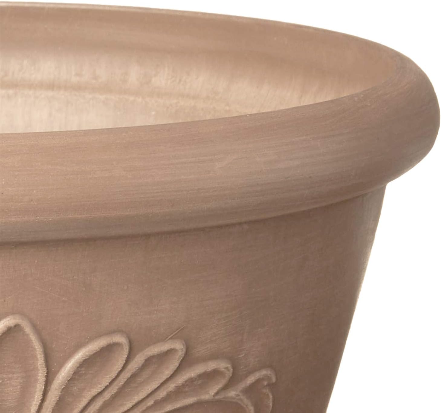 Arcadia Garden Products PSW TA25C Plastic/Stone/Wood Composite Bulb Pan – No Drainage Hole (Drillable), Planter Bowl for Succulents, Bonsai, Fairy Gardens, Herbs,10-Inch, Chocolate