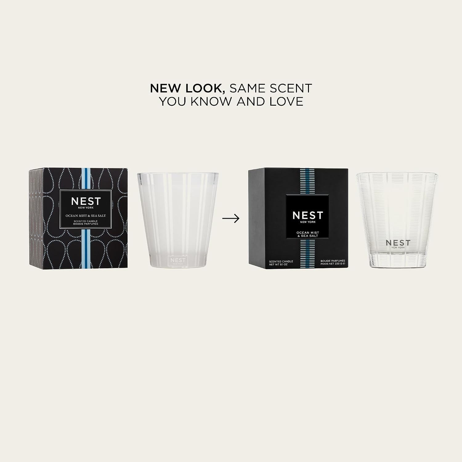 NEST New York Scented Classic Candle, Grapefruit - 8.1 oz - Up to 60-Hour Burn Time - Reusable Glass Vessel
