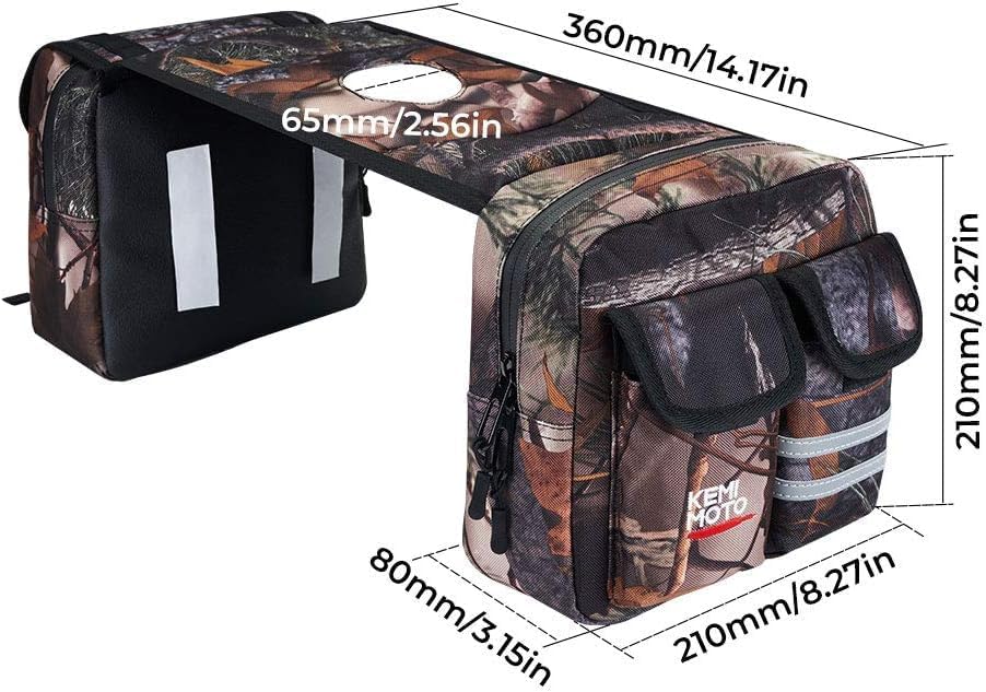 KEMIMOTO ATV Tank Bag, Water-resistant Warm Cooler Motorcycle Saddle Bag