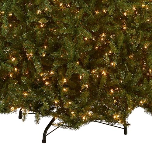 National Tree Company 7ft Pre-Lit Dunhill Fir Artificial Christmas Tree | 700 Clear Lights, 2,144 Tips, Includes Stand, Green