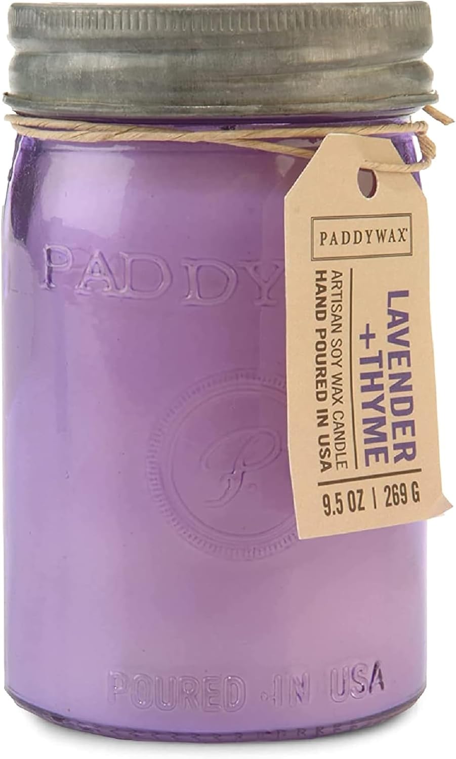 Paddywax Relish Soy Wax Artisan Candle, Balsam + Fir, 9.5 oz | Scented Candle in Glass Jar with Lid
