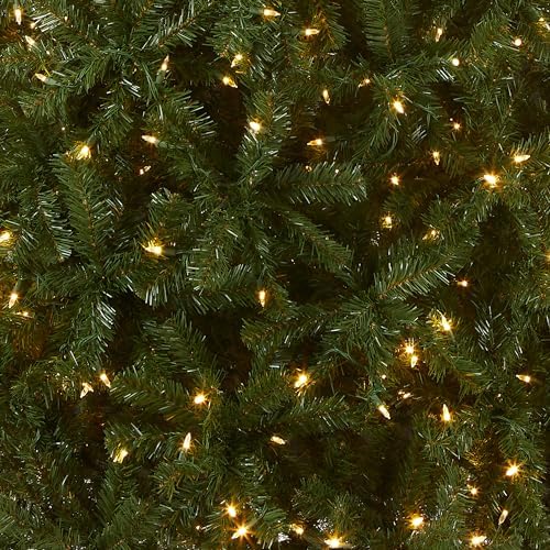 National Tree Company 7.5ft Pre-Lit North Valley Spruce Christmas Tree | 550 LED Lights, 1, 346 Tips, 10 Light Functions, Foot Pedal, Includes Stand
