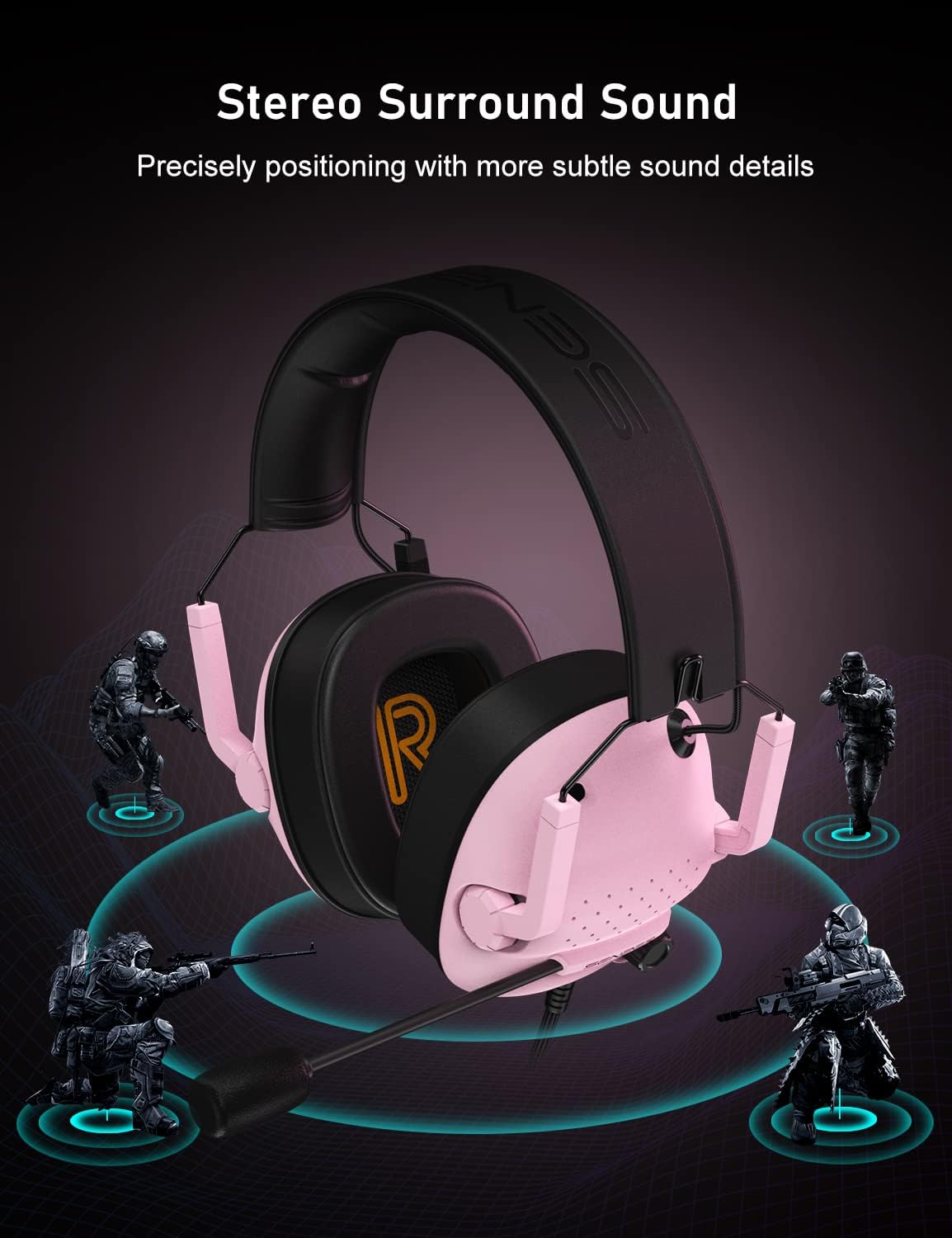 SENZER SG500 Gaming Headset with Noise Cancelling Microphone Black