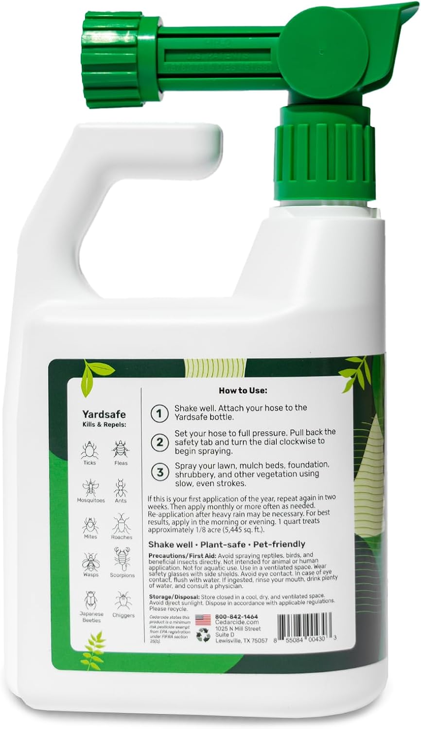 Cedarcide YardSafe | Kills & Repels Mosquitoes, Ticks, Fleas