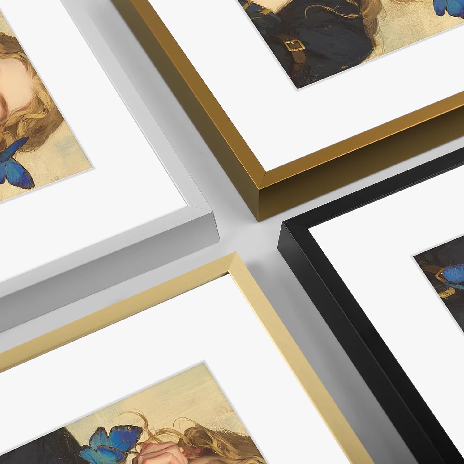 Golden State Art 3 Pack 12x12 Black Aluminum Frames, Real Glass Fronts