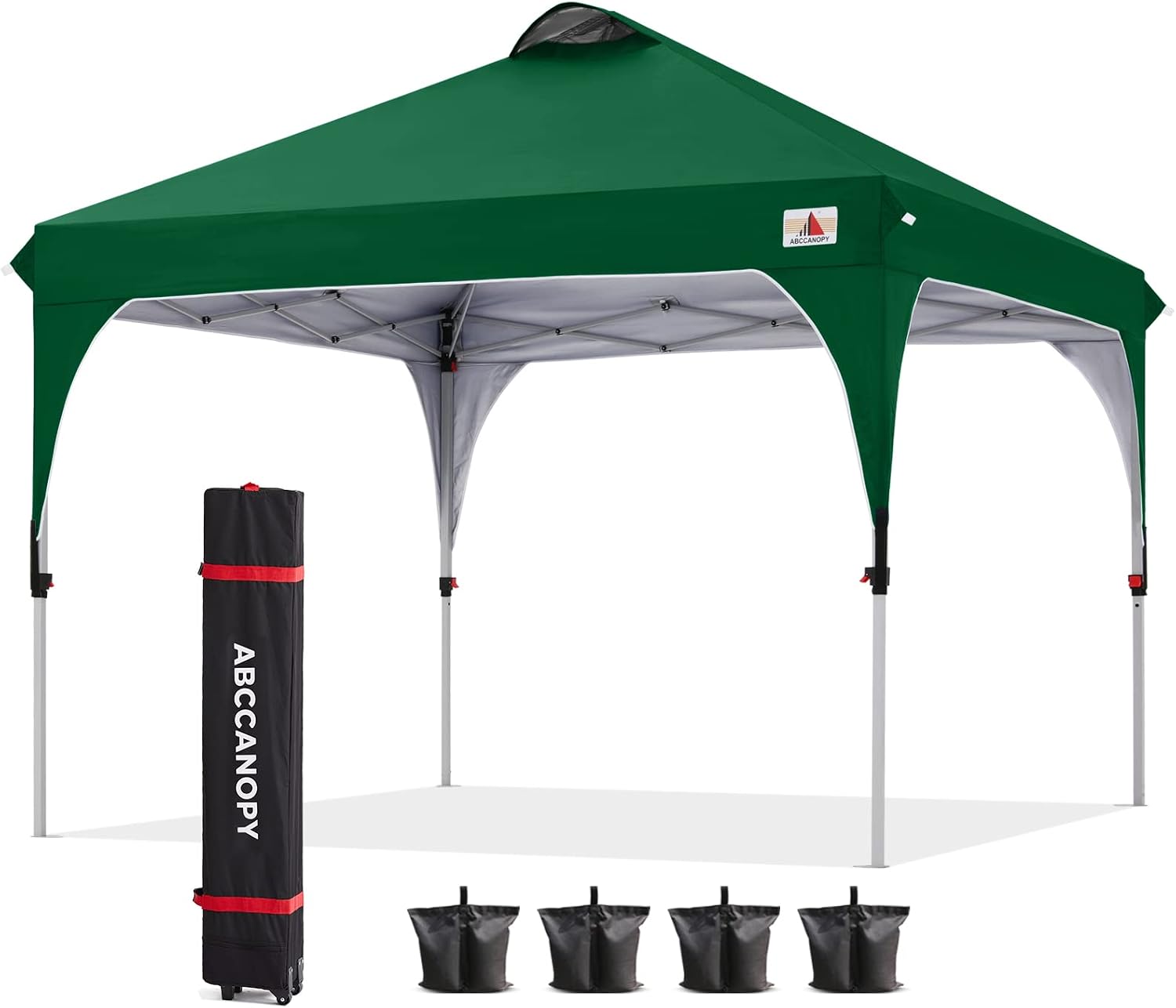 ABCCANOPY Outdoor Pop up Canopy Tent, 10x10 Instant Portable Canopy for Camping, Beach, Backyard,Gray | Water resistant & UV protection canopy, easy setup, with carry bag, ideal for camping, beach, backyard, market events