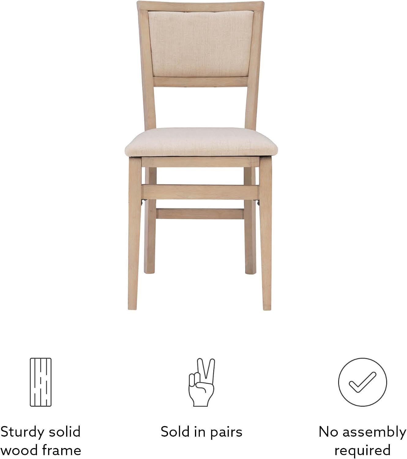 Linon Keira Pad Back Folding Bar Stool