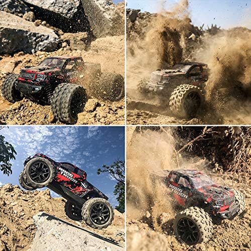 HAIBOXING 1/18 4WD RC Truck 36KM/H Waterproof 2 Batteries 2.4G Remote Car | All-Terrain RC Truck, Independent Suspension, Splash-Proof Electronics