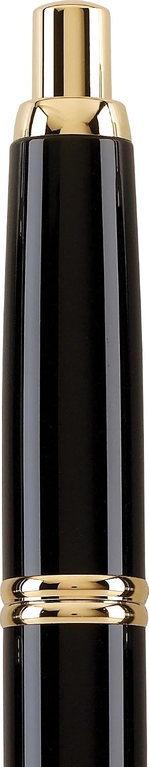 PILOT Vanishing Point Collection Refillable & Retractable Fountain Pen, Matte Black Barrel, Blue Ink, Fine Nib (60580)