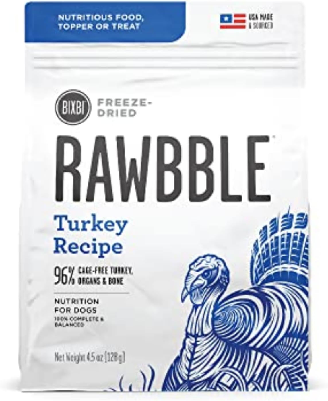 BIXBI Liberty Freeze-Dried Dog Food Topper & Treats, Beef – 98% Meat & Organs, No Refrigeration – USA Made, 26 oz