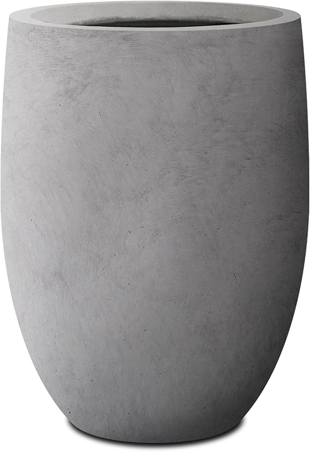 Kante Tall Concrete Planter 21.7" Modern White Floor Pot for Indoor Outdoor