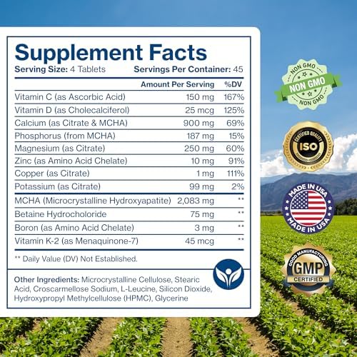 Calcium Supplement 1000mg with Vitamin D3, K2 & Magnesium