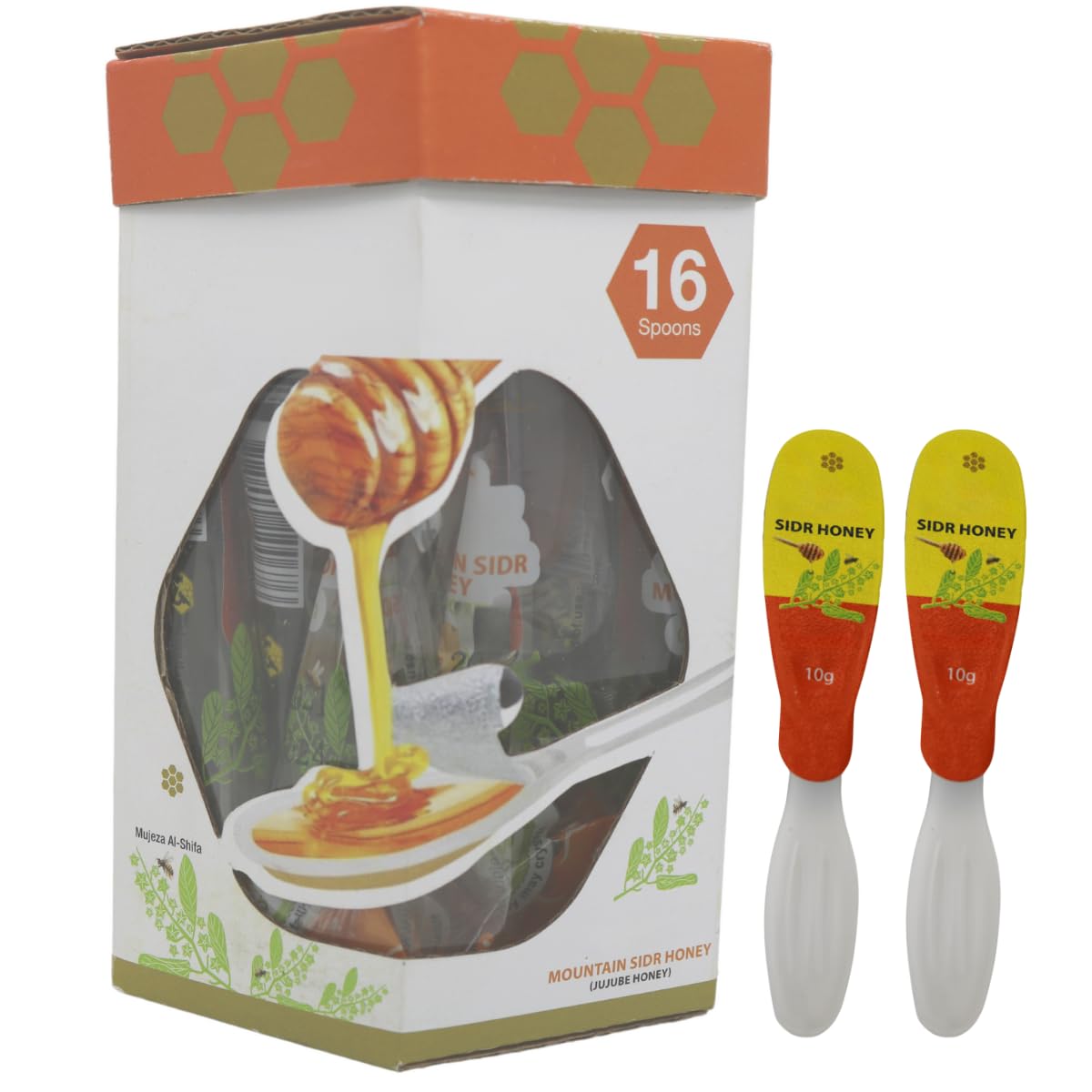 Authentic Mountain Sidr Honey - Jujube Honey, Supports Mental Health, Memory and Cognition, 100% Natural, Raw Liquid Honey, Gluten Free (500g / 17.6oz)