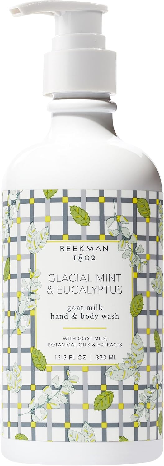 Beekman 1802 Goat Milk Hand Soap, Fragrance Free, 12.5 fl oz | Moisturizing Body Wash & Liquid Hand Soap for Sensitive Skin, Hand & Body Wash, Natural Soap with Goat Milk & Aloe