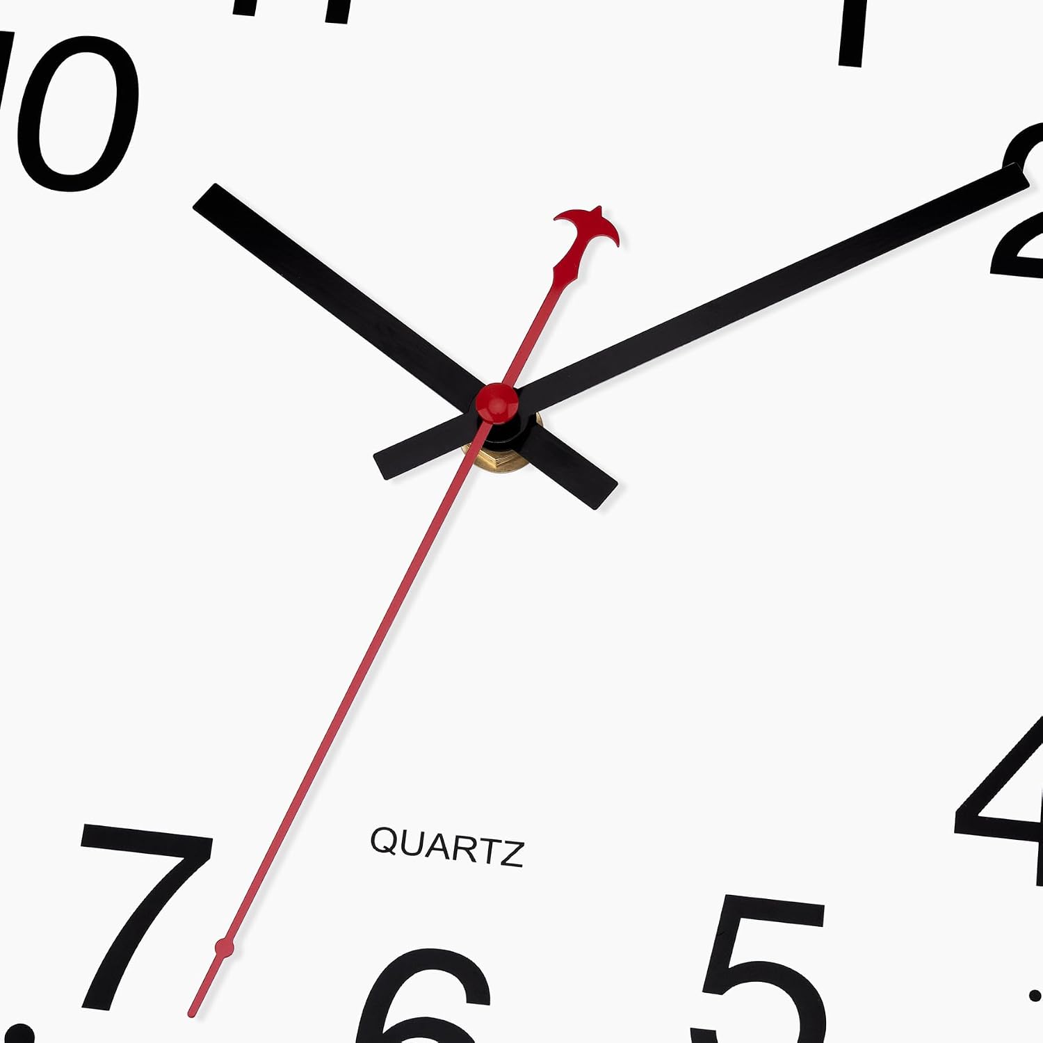 Foxtop 12 Inch Wall Clock Silent Battery Operated Analog Clock, Black