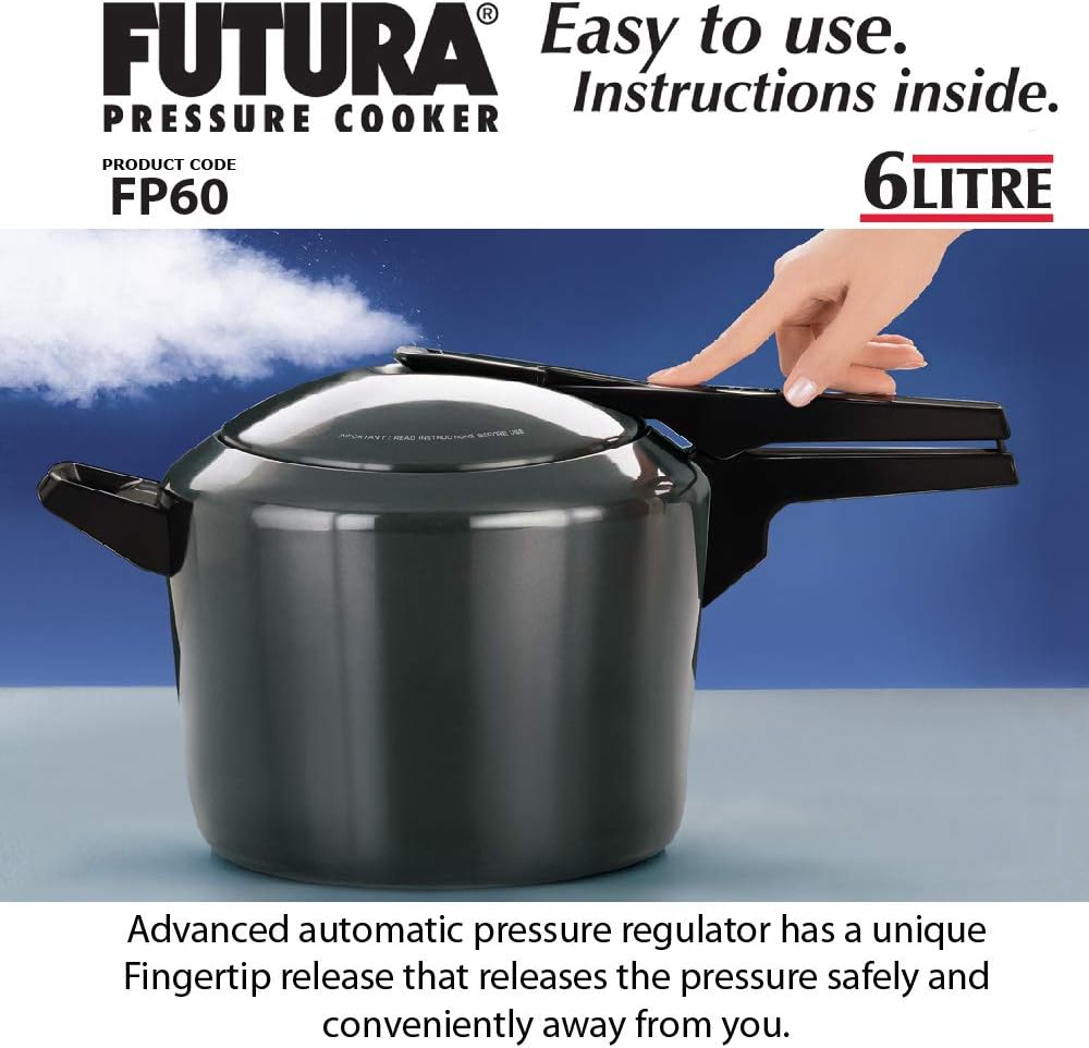 Hawkins O60 Futura O60 Pressure Cookware, 6 L, Silver