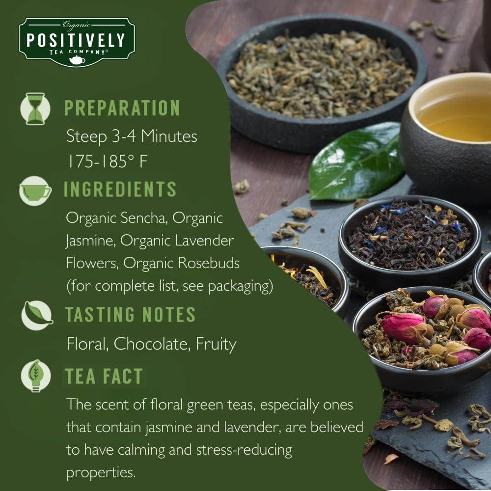 Organic Positively Tea Company, Pinhead Gunpowder Green Tea, Loose Leaf, 16 Ounce