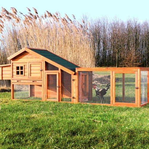 Trixie Natura Chicken Outdoor Run with Mesh-Covered Top, Extension for Natura Chicken Coops (55960, 55962, 55963, 55964)