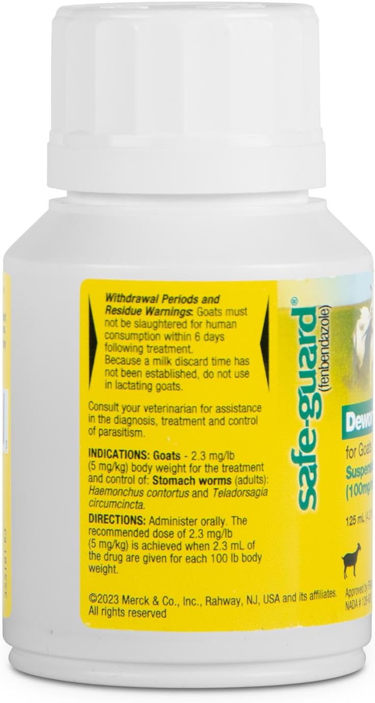 Safe-Guard (Fenbendazole) Dewormer Liquid 125ml