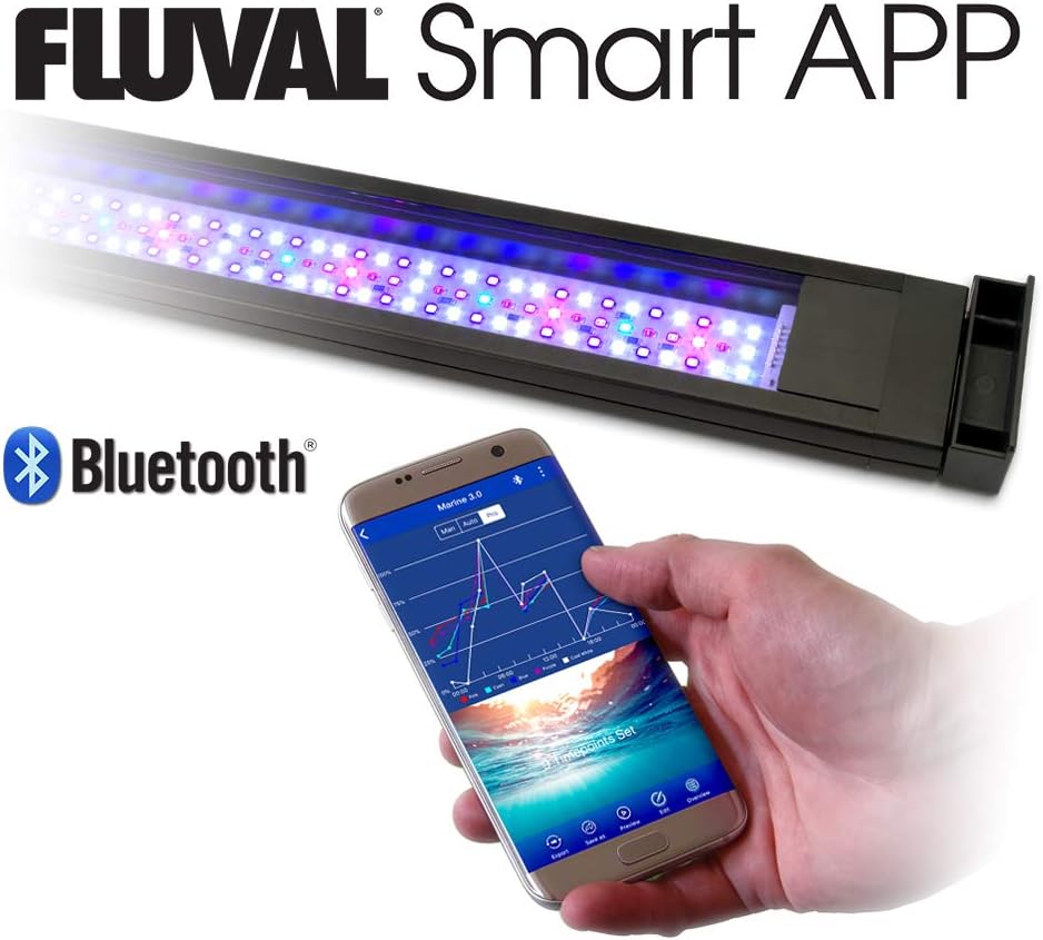 Fluval Flex 32.5 Marine Salt Water Aquarium Kit - Fish Tank for Fish, Coral & More - Comes with LED Lights