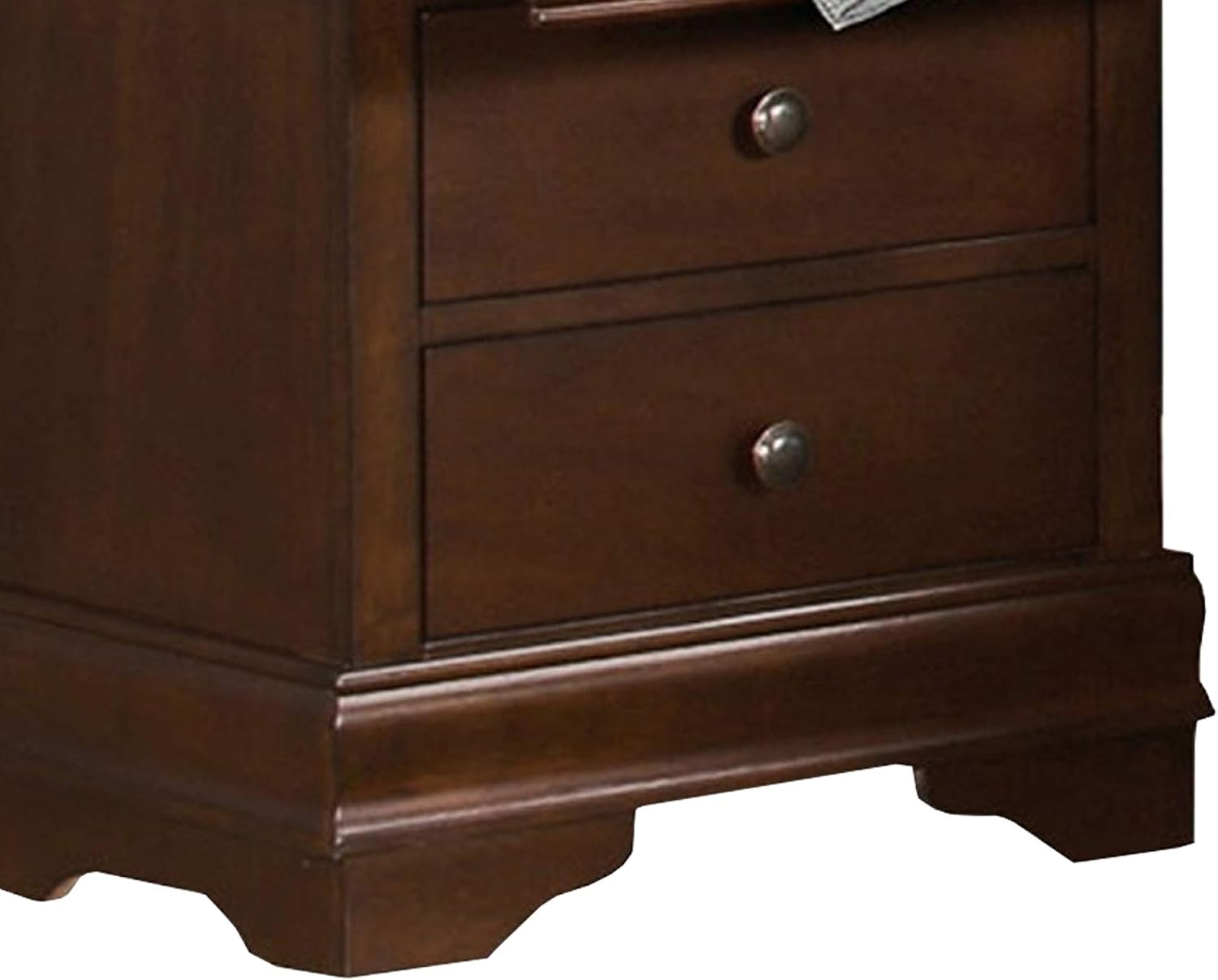 Benjara Benzara Wooden Nightstand with Hidden Drawer, Brown,