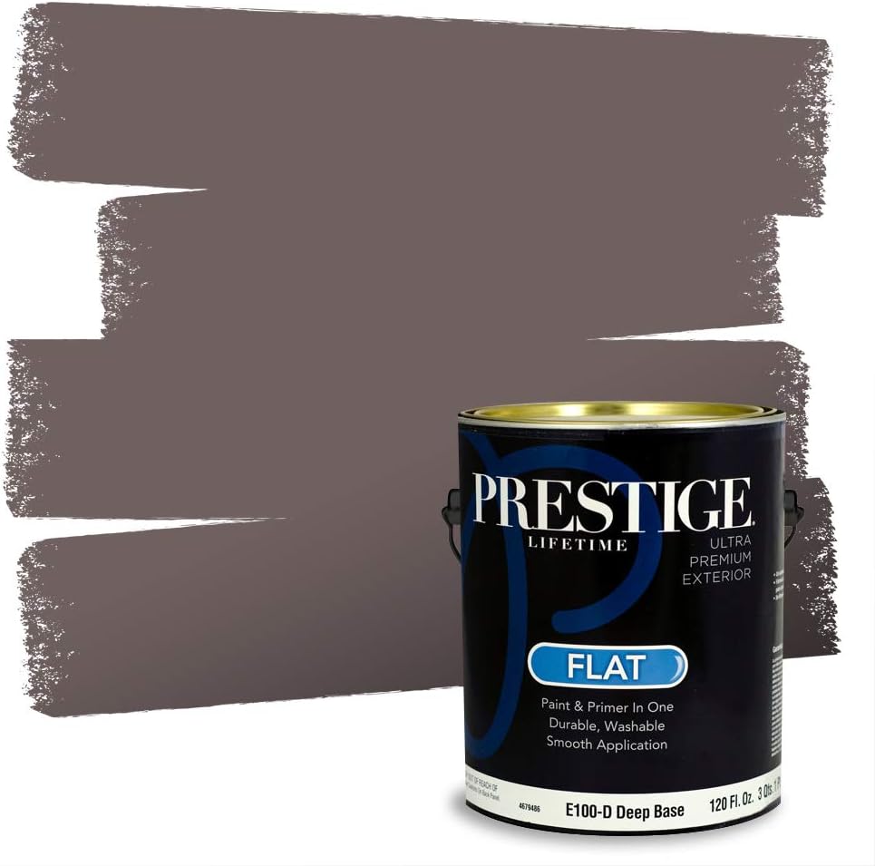 PRESTIGE Paints Exterior Paint and Primer In One, 1-Gallon, Satin, Comparable Match of Sherwin Williams* Socialite*