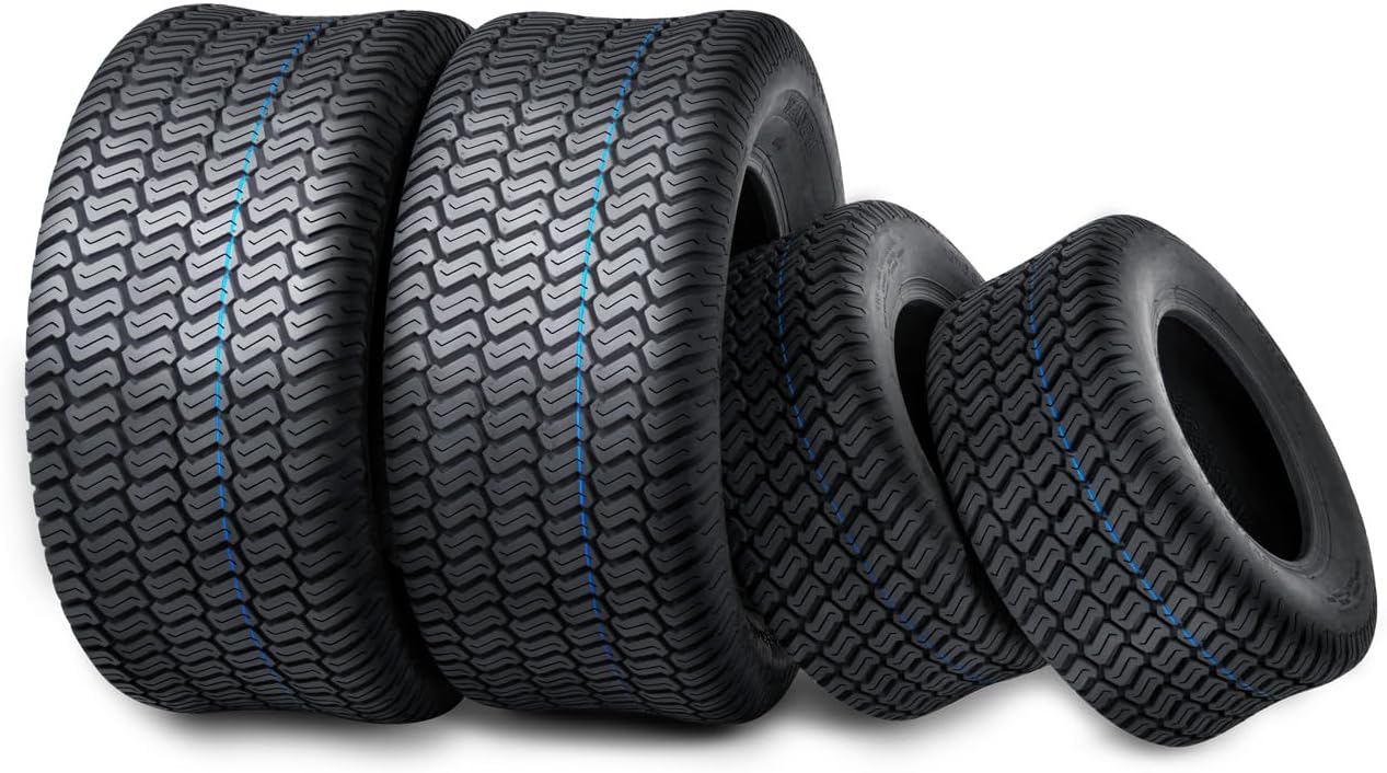 WANDA Set 4 Lawn Mower Turf Tires 16x6.5-8 & 23x10.5-12 /4PR -13019/13049 | Riding Lawn Mover, Garden Tractor