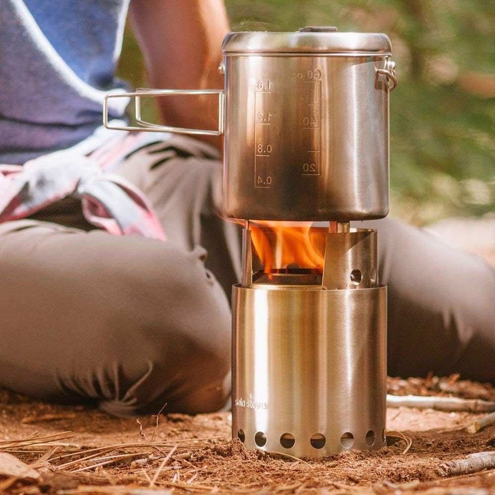 Solo Stove Titan Camping Stove Portable Stove for Backpacking and Outdoor Cooking Great Stainless Steel Camping Backpacking Stove Compact Wood Stove