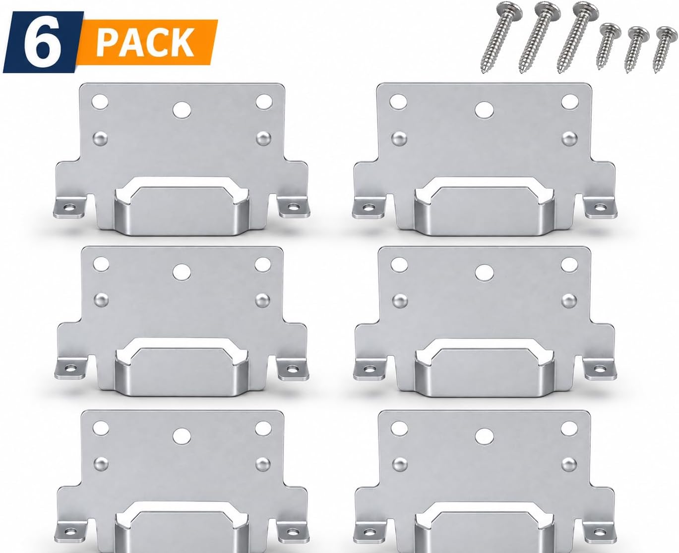 116791 Mounting Plate Replacement for IKEA Bed Frame Brackets (6 Pack) | Heavy Duty Iron Headboard Bracket Hardware Kit Compatible with Malm Hemnes
