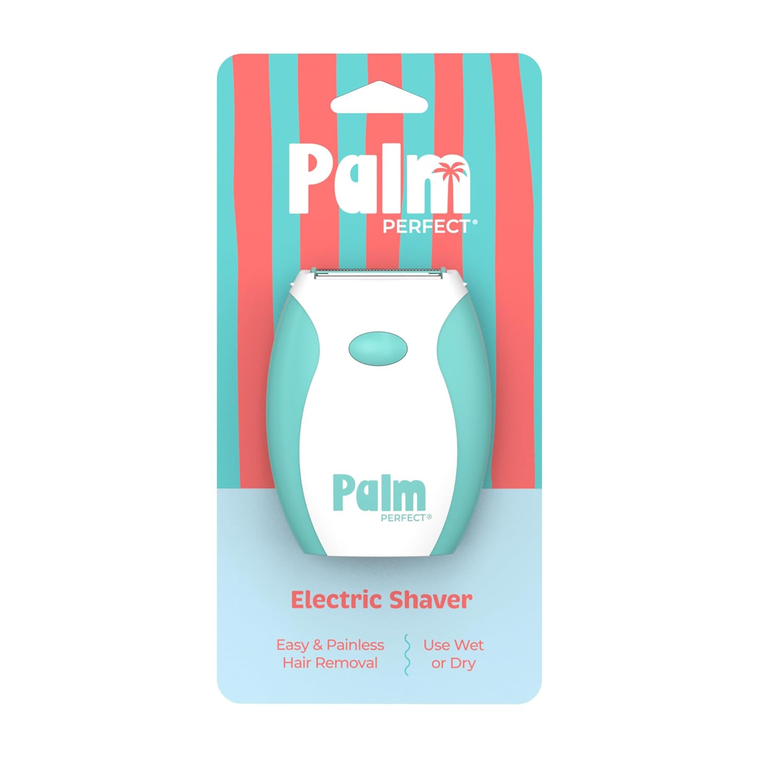 PalmPerfect Electric Shaver for Women, Triple Blade Razor, Wet/Dry