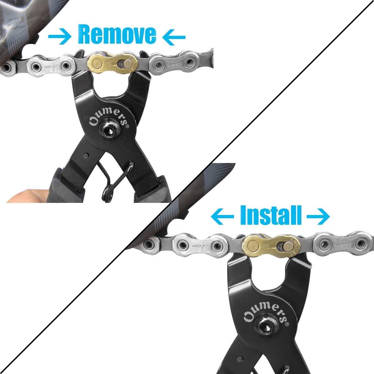 Bike Link Plier + Chain Wear Gauge + 6 Pairs Bicycle Missing Link