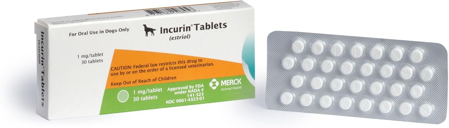 INCURIN (Estriol) Tablets for Dogs, 1-mg, 30 Tablets