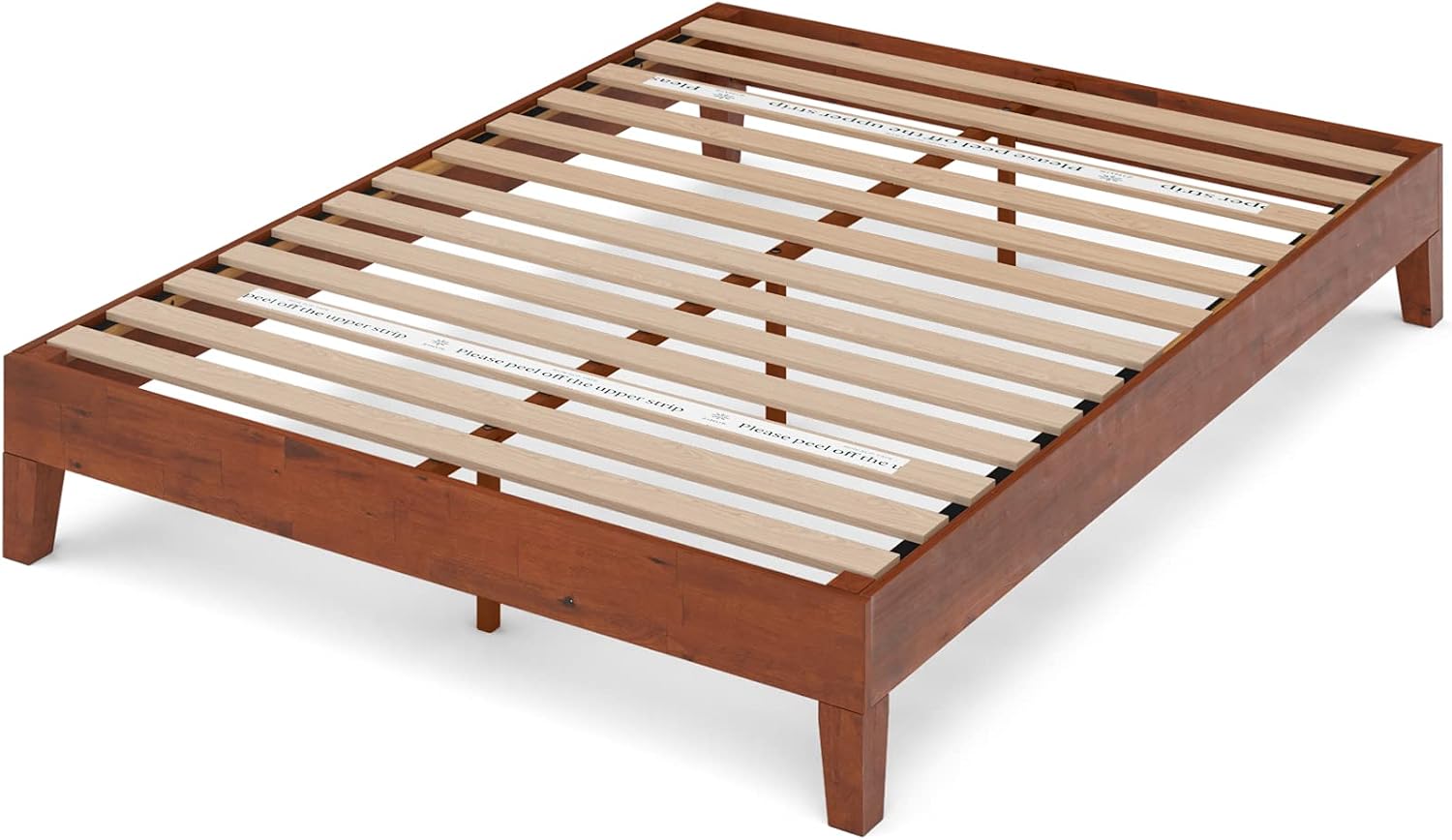 ZINUS Vivek Deluxe Wood Platform Bed Frame with Headboard, Wood Slat Support, No Box Spring Needed, Easy Assembly, Queen | Slatted Headboard, Wood Slat Support, No Box Spring Needed, Contemporary Design, Easy Assembly