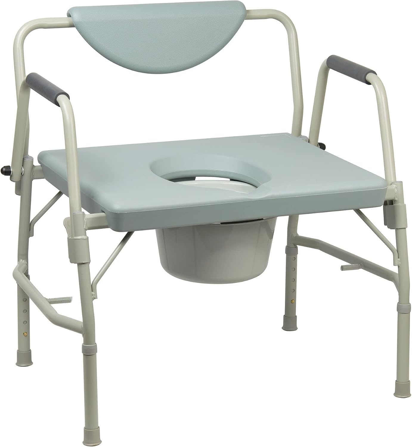 McKesson Heavy-Duty Bariatric Commode Chair with 12 qt, 23 1/4 in, 1 ct | Seat Width